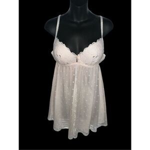 Beautiful Vintage Babydoll Lingerie Seductive Wear Women's Size‎ large baby pink